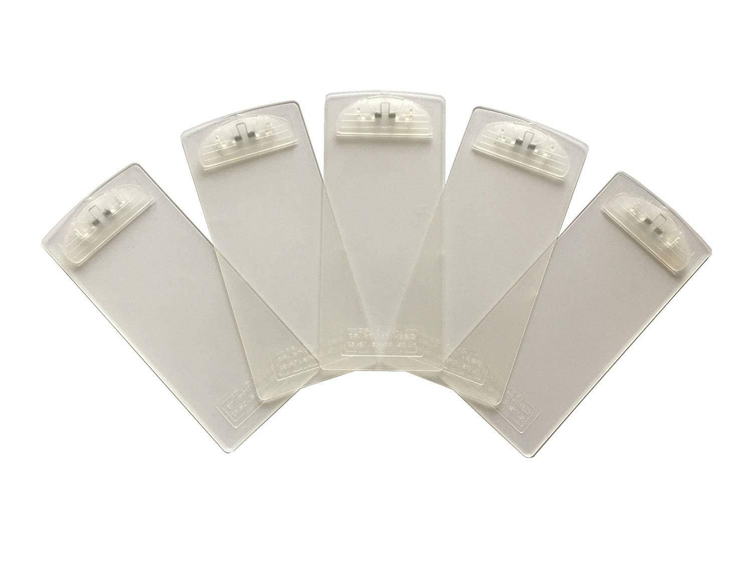 HERF Plastic Clipboard Use to Clip Menu or Storage Papers, 4x9in, 5-Pack (Transparent)