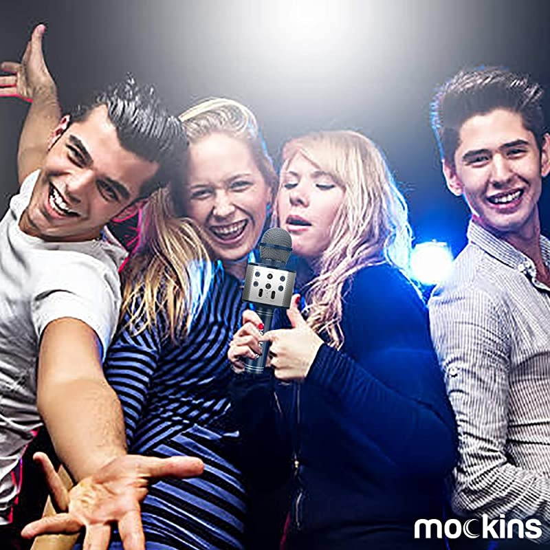 Wireless Bluetooth Karaoke Microphone with Built in Bluetooth Speaker AllinOne Karaoke Machine | Compatible with Android amp iOS iPhone Navy Color