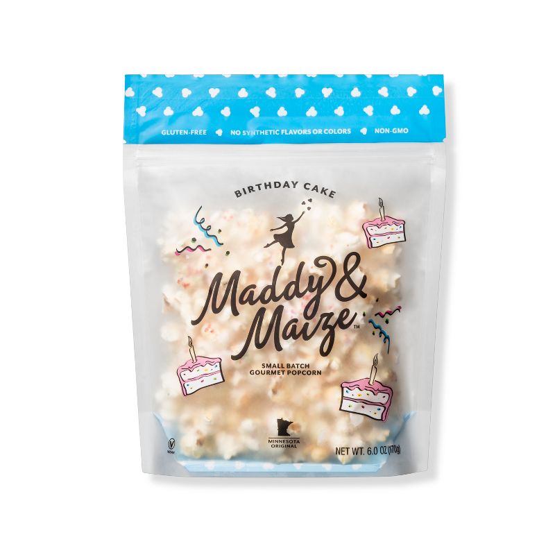 Maddy & Maize Birthday Cake Gourmet Popcorn - 6oz