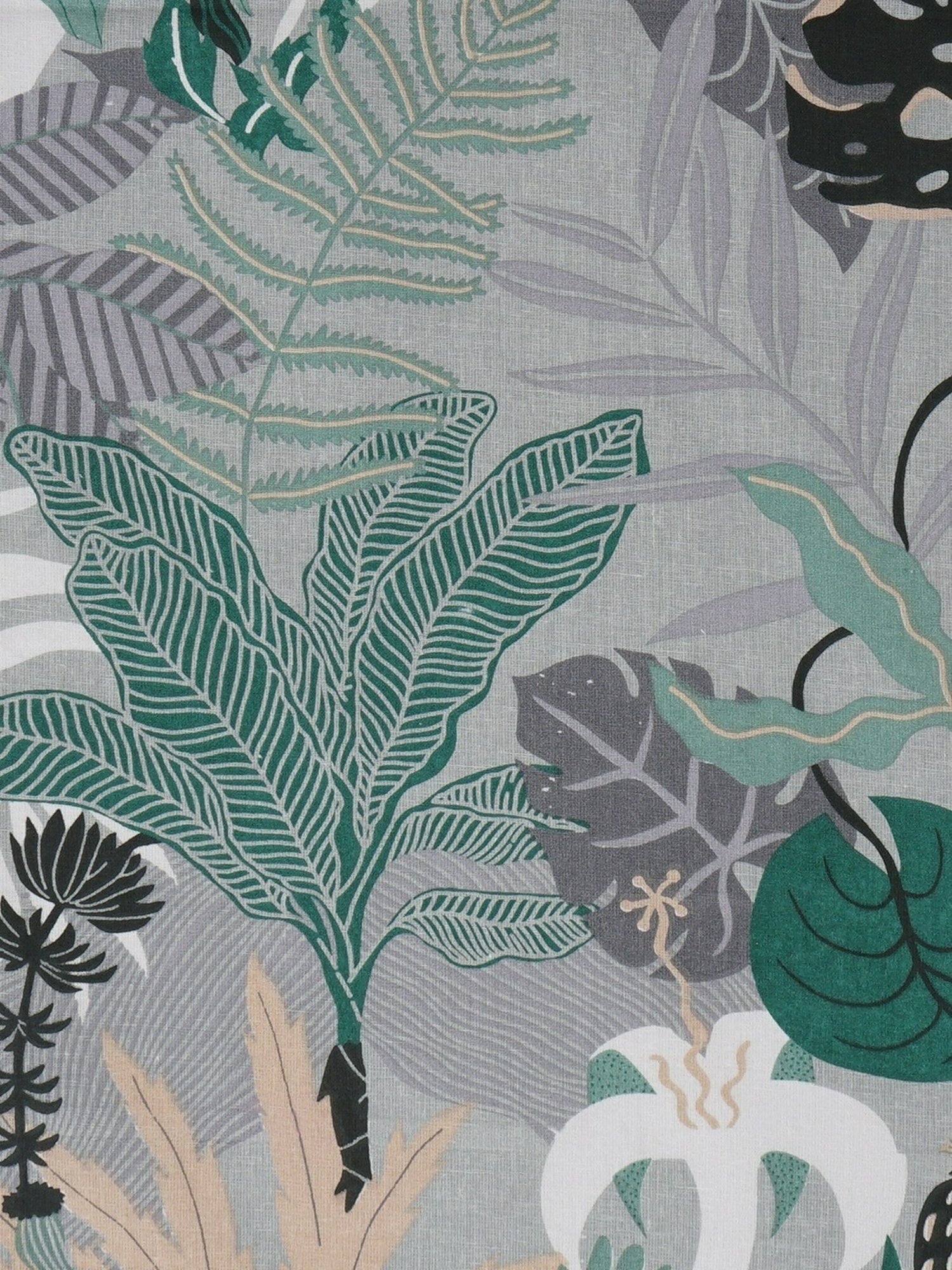 SEJ by Nisha Gupta Floral Green 144 TC Cotton Single Bed Sheet with 1 Pillow Cover