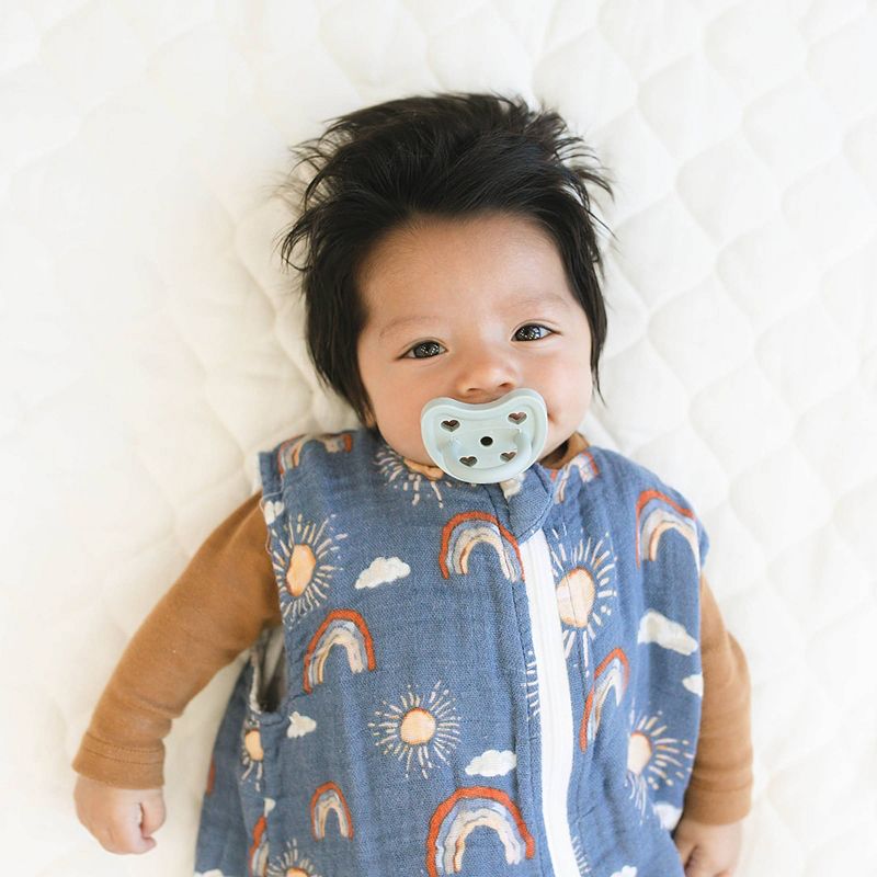 Bebe au Lait Natural 2pk Rubber Pacifier - Blue - 0-3 Months