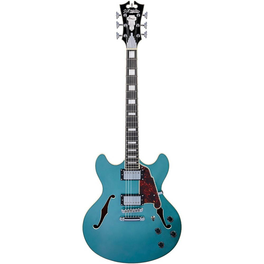 D'Angelico Premier DC Semi-Hollow Electric Guitar with Stopbar Tailpiece Ocean Turquoise