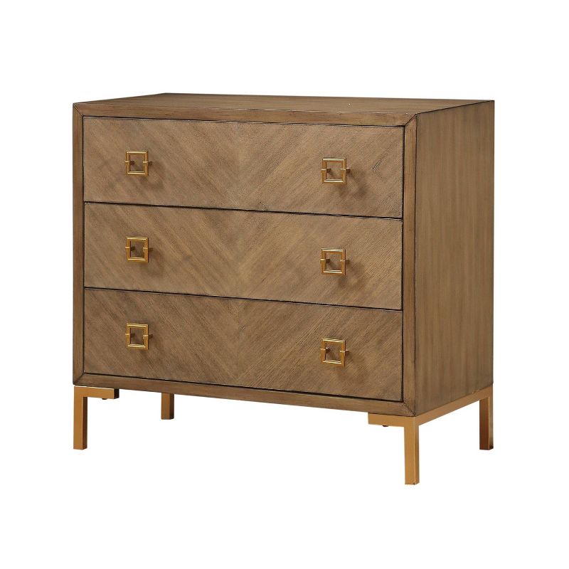 Brunswick 3 Drawer Chest Powdered Brown - Treasure Trove Accents