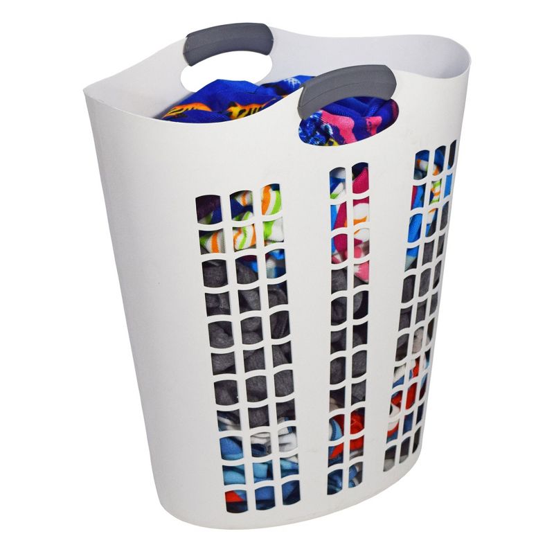 Household Essentials Round Brushed Stainless Hamper Wood Lid