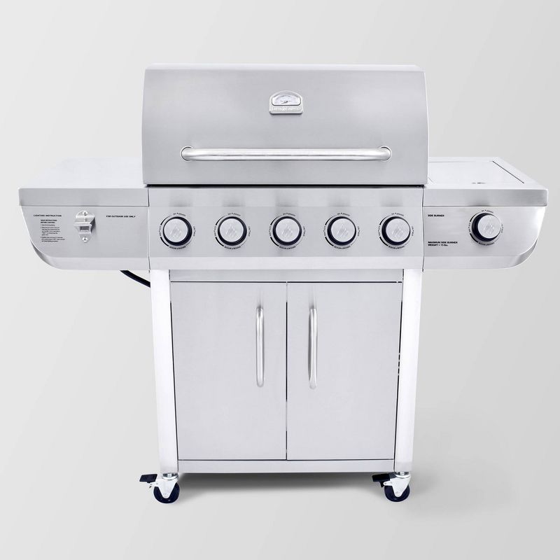 Stainless Steel 5 Burner Gas Grill GAS8560AS Silver - 3 Embers