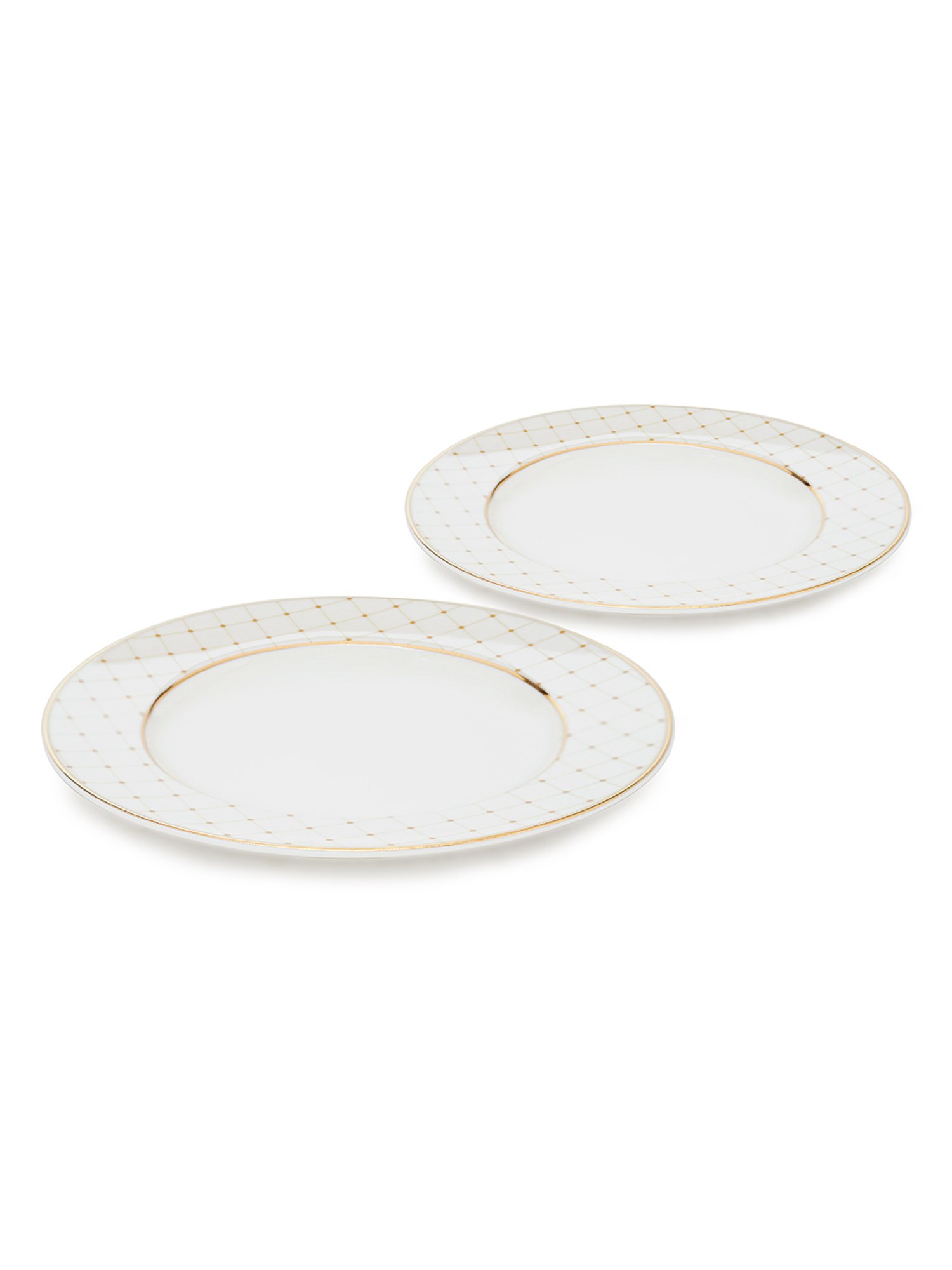 Pure Home and Living White Ceramic Solid Dessert Plates