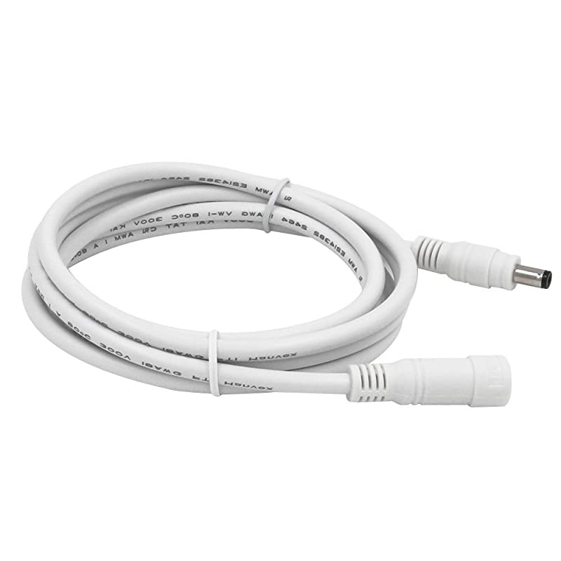 20ft 2.1mm x 5.5mm DC Power Plug Extension Cable Male to Female for 12v Security Camera/LED Strip Lights 18AWG Heavy Duty Cord
