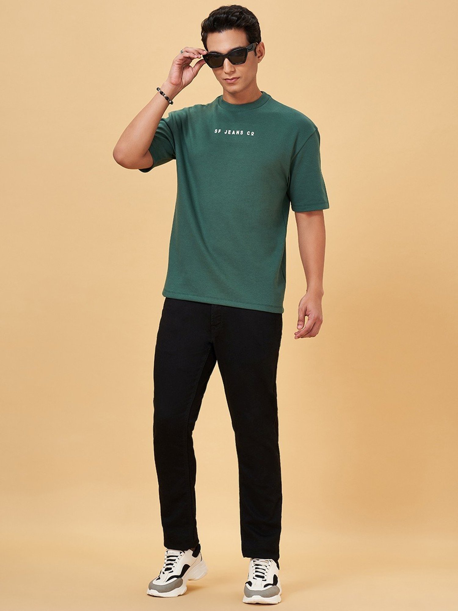 Sf Jeans By Pantaloons Garden Topiary Loose Fit Printed T-Shirt