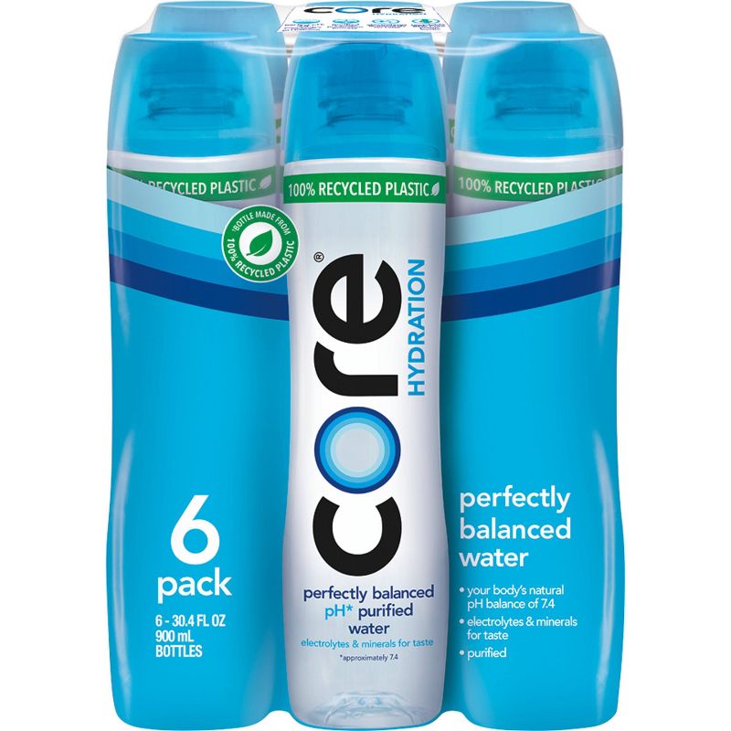 Core Hydration Purified Water - 6pk/30.4 fl oz Bottles