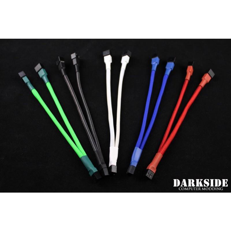 Darkside 3-Pin Dual Fan Power Y-Cable Splitter - White (DS-0439)