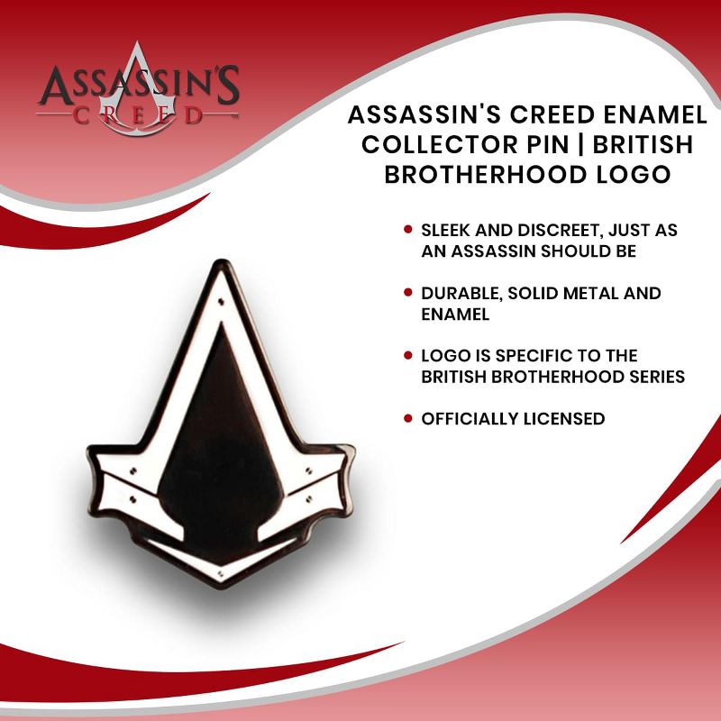 Just Funky Assassin's Creed Enamel Collector Pin | British Brotherhood Logo