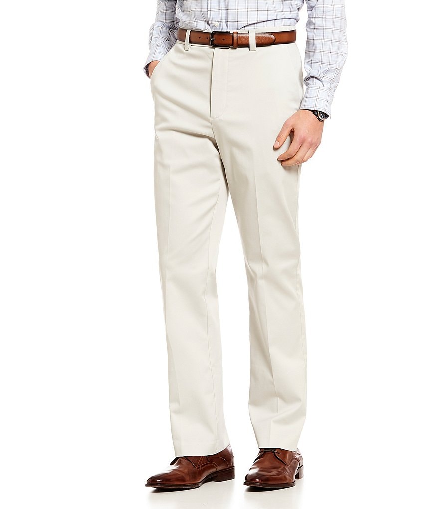 Roundtree & Yorke TotalFLEX Classic Fit Flat Front CoreComfort Waistband Easy Care Pants