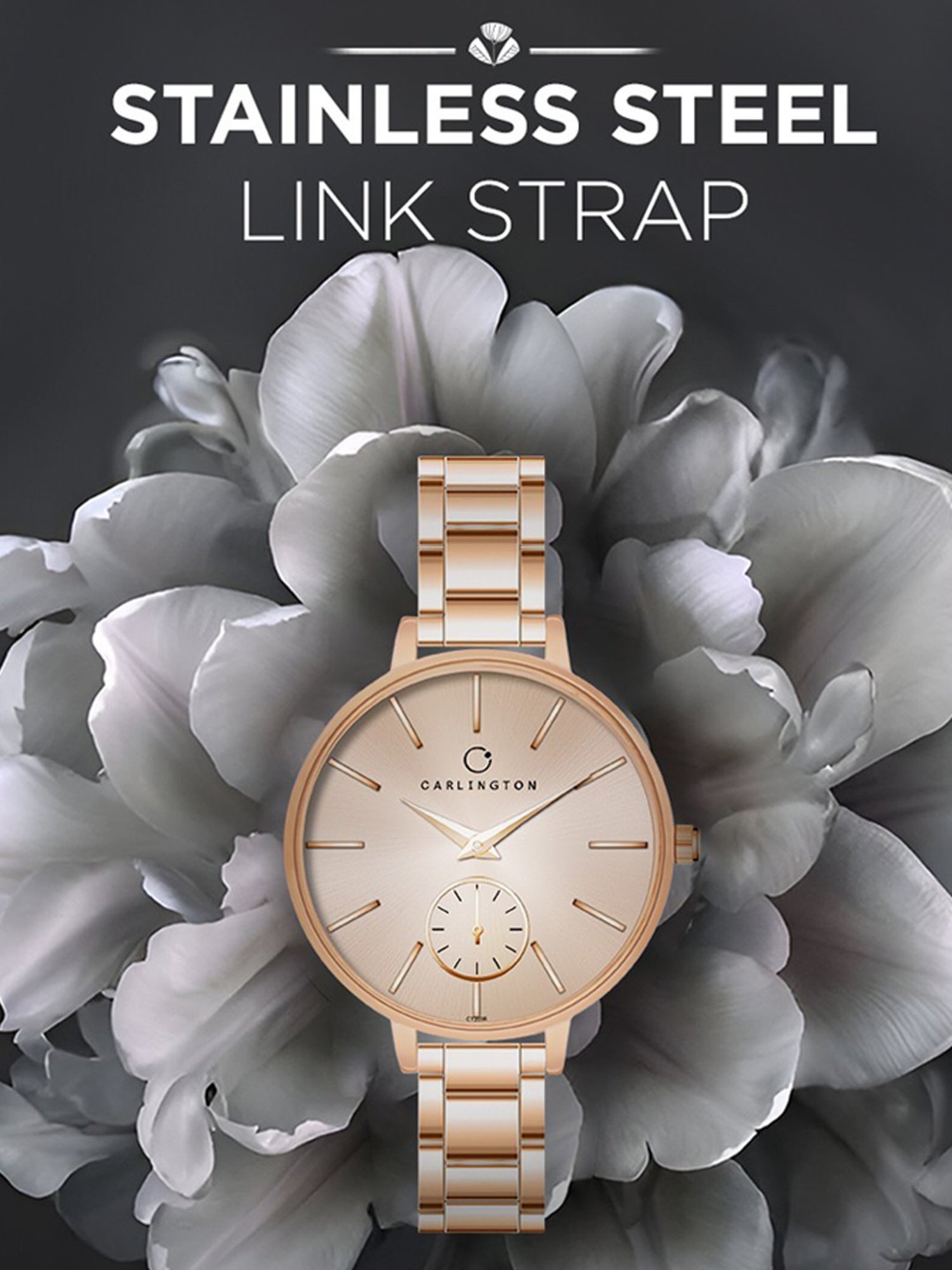 Carlington Iconic 2038 RoseGold Analog Watch for Women