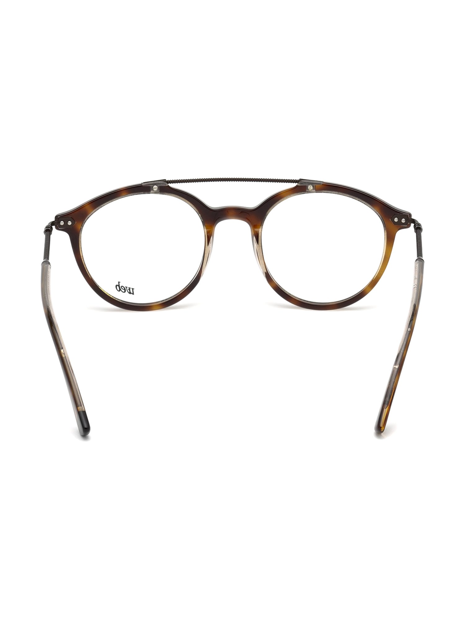 Web Eyewear Brown Round Eye Frames for Men