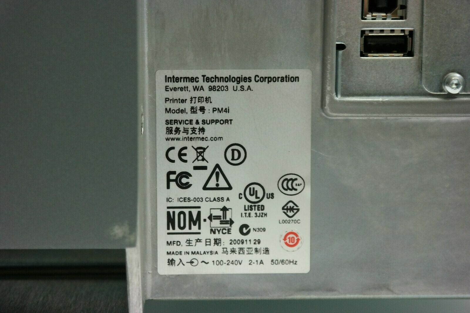 Intermec EasyCoder PM4i Thermal Transfer Label Printer PM4D010000000020 USB LAN