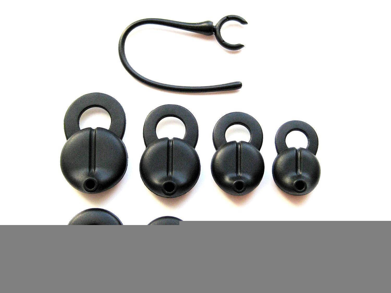 9pcs Complete Replacement Set Earbuds tips and Ear-hook for Jawbone Icon HD and Jawbone Icon Series: Ace Hero Catch Rogue Thinker Denim Mesh Cashmere Suede Bombshell Bluetooth Wireless Headset Devices