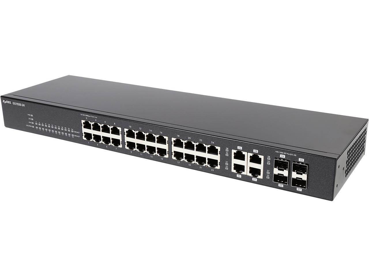 Zyxel 48-Port Gigabit Ethernet High Powered PoE 375W NebulaFlex Smart Managed Switch | 4X RJ-45/SFP Ports | 802.3at 802.3af | Metal | Limited Lifetime [GS1920-48HPv2]