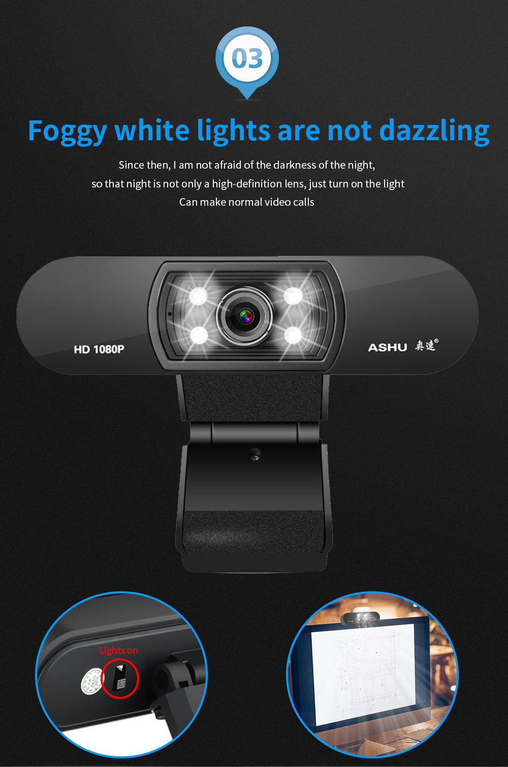 H800 Streaming 1080P HD Webcam Built in Adjustable Ring Light and Mic. Advanced autofocus AF Web Camera for Google Meet Xbox Gamer Facebook YouTube Streamer