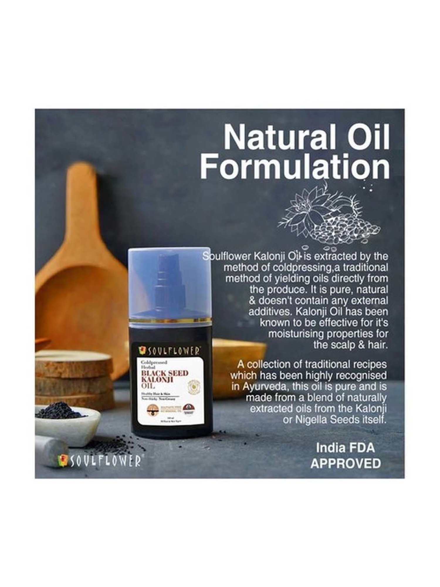 Soulflower Herbal Black Seed Kalonji Oil - 120 ml