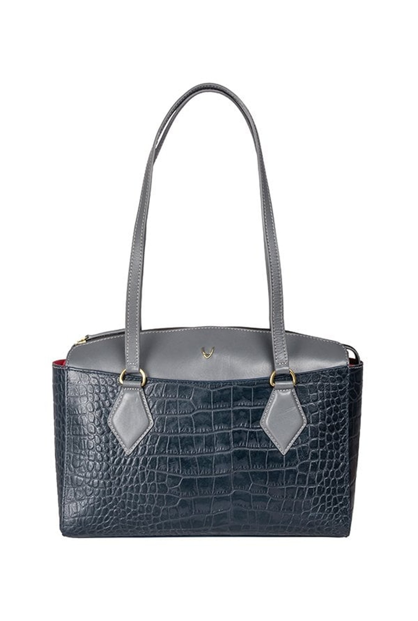 Hidesign Kasai 03 Blue & Grey Textured Shoulder Bag