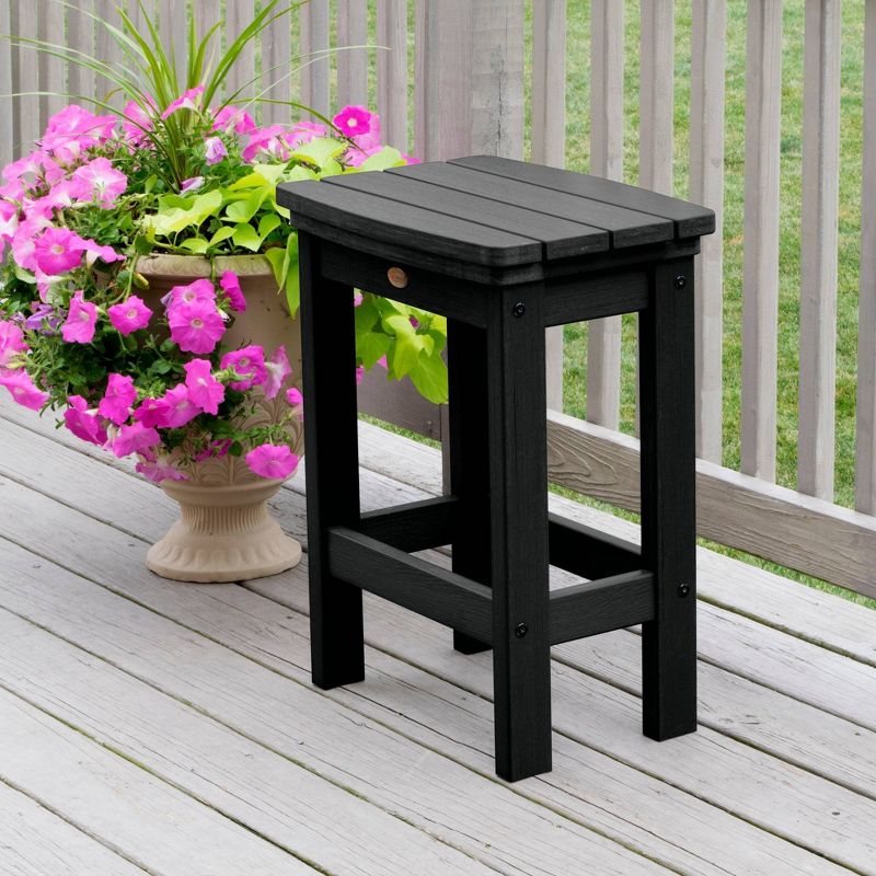 Lehigh Counter Height Patio Stool Black - highwood