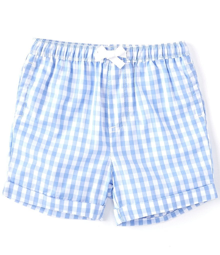 Edgehill Collection Baby Boys 12-24 Months Gingham Print Rolled Hem Shorts