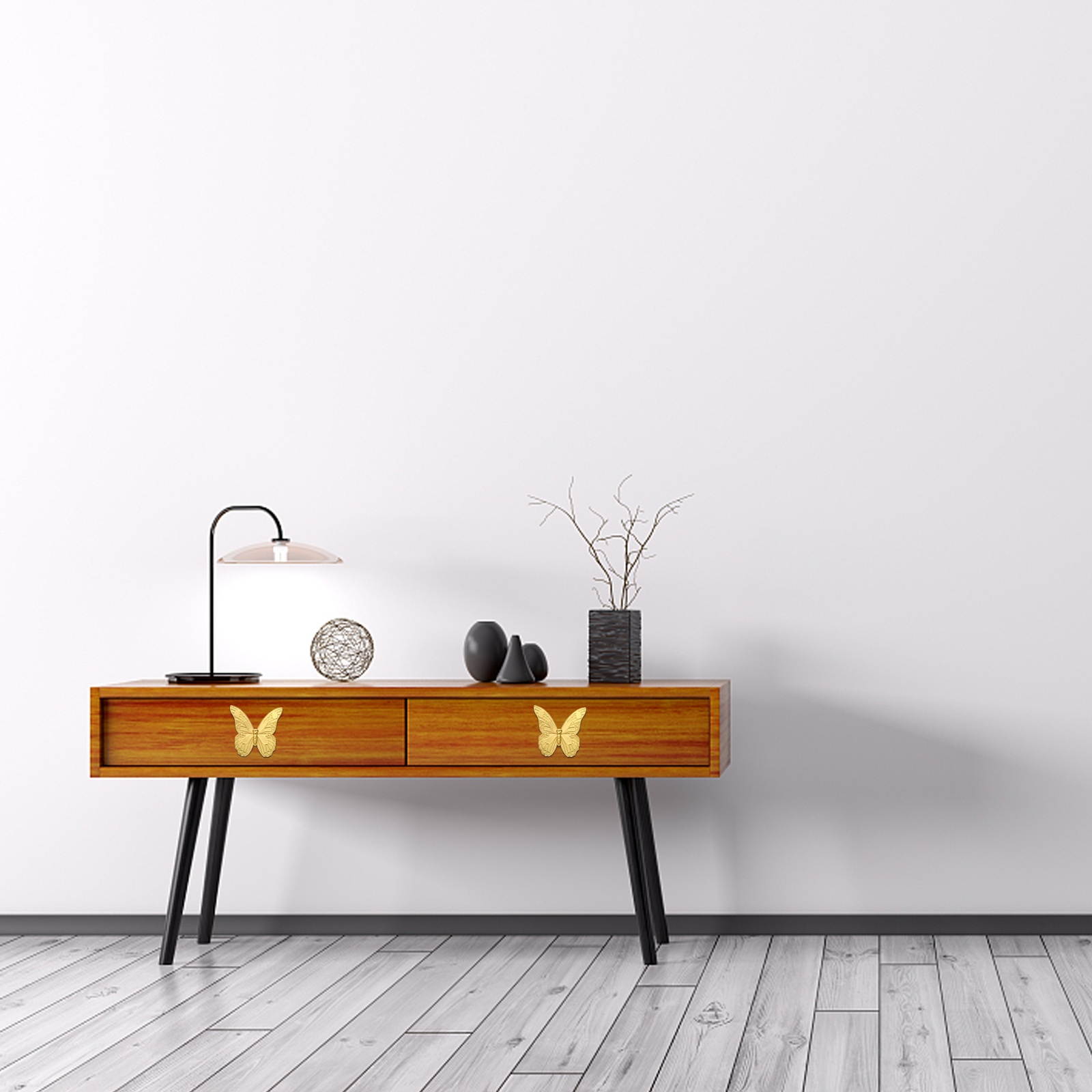 4pcs Furniture Wardrobe Butterflies Pull Handle Cabinet Knob Door Handle Drawer Handle