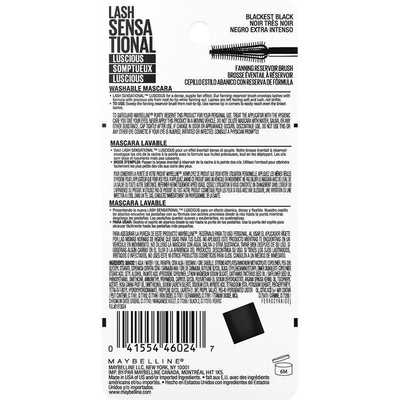 Maybelline Lash Sensational Luscious Mascara - 701 Blackest Black