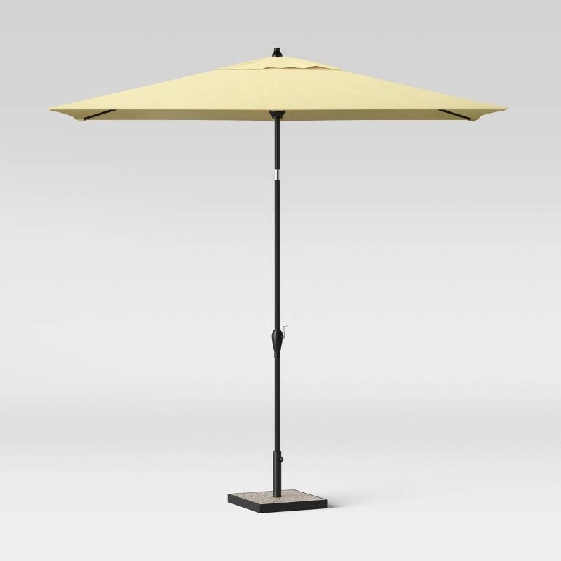 6.5'x10' Rectangular Patio Umbrella Sunshine - Black Pole - Threshold™