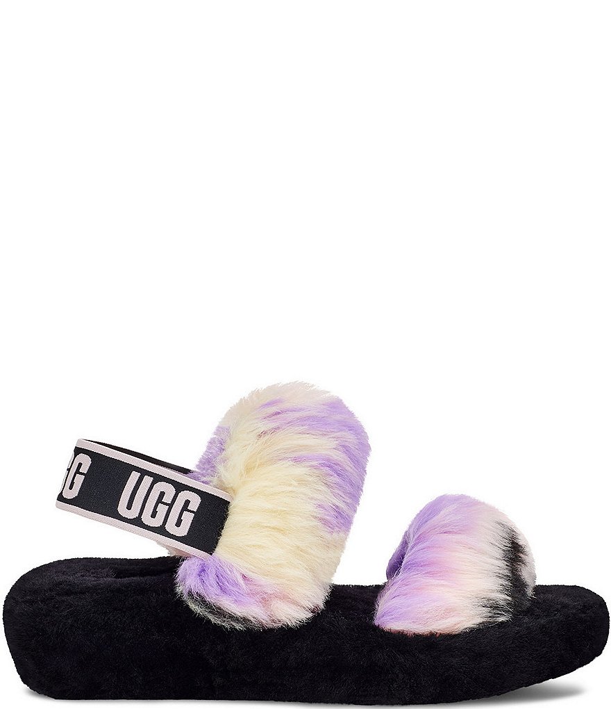 UGG&reg; Oh Yeah Tie-Dye Faux Shearling Slides