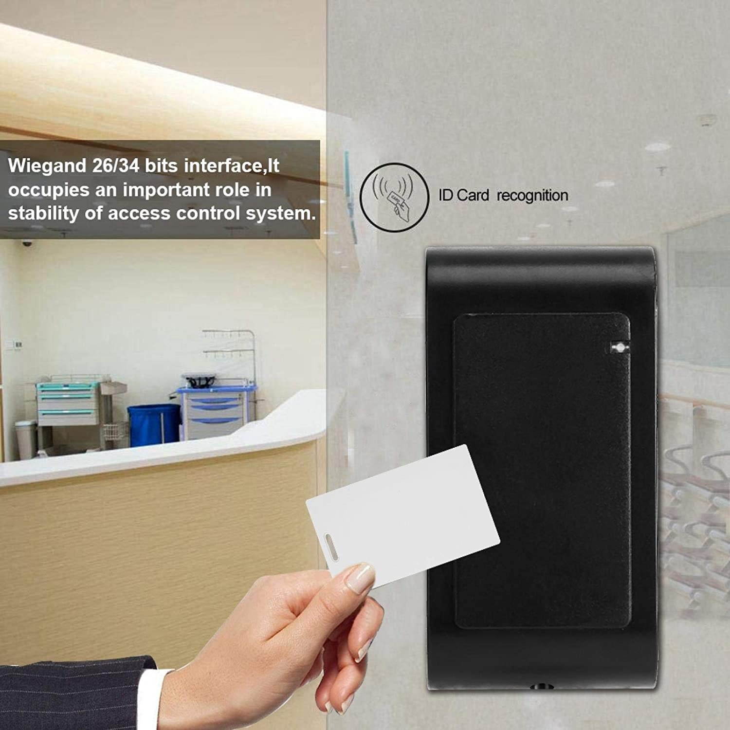 Stability Entry Card Reader, with Two Optional Card Reader Door Card Reader, IP68 Waterproof Micro Business Institutions for Access Control Systems(Swipe ID Card)