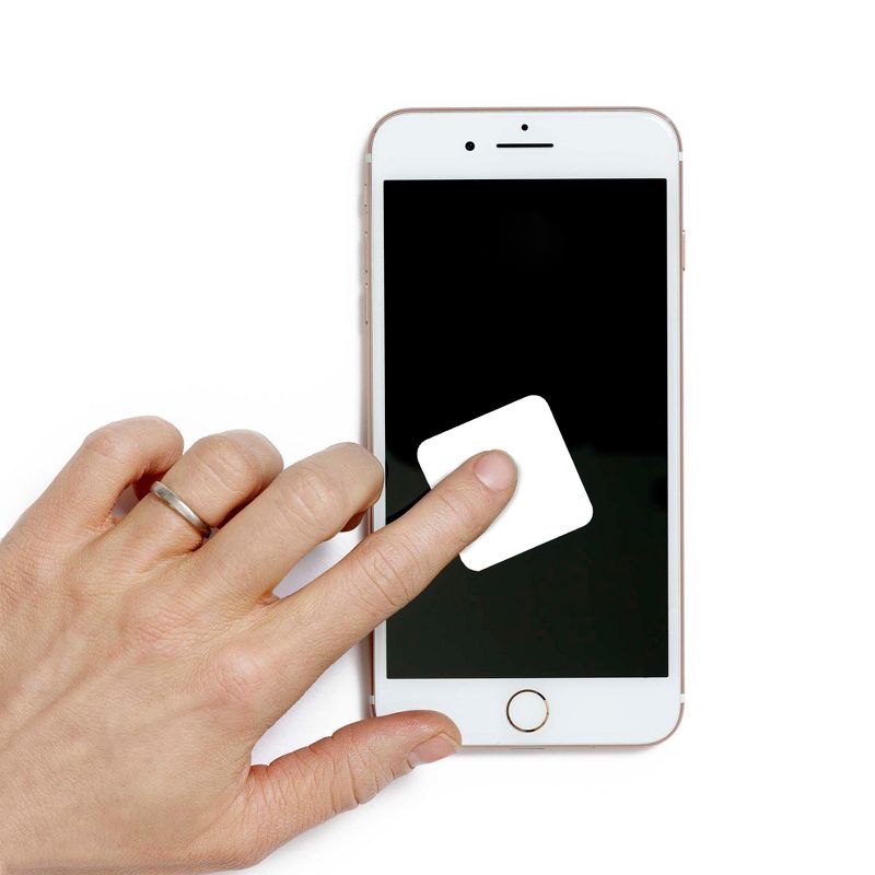 Design Ideas SwipeRight Microfiber Reusable Cleaning Cloth - Adhesive Cleaning Pad for Electronics - Strobe, 1.8" x 0.1" x 1.8"