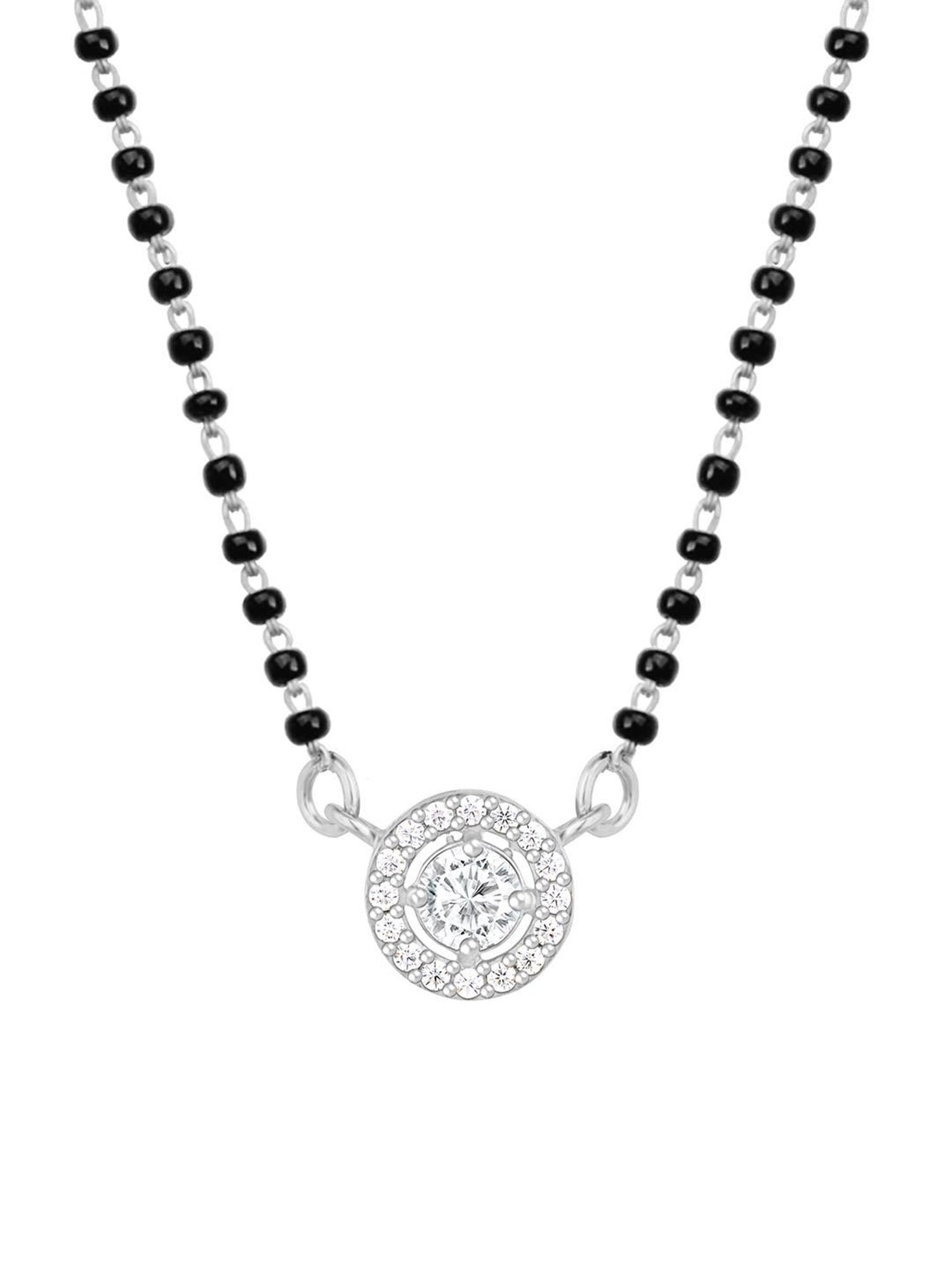 GIVA 92.5 Sterling Silver Drizzle Drop Mangalsutra for Women