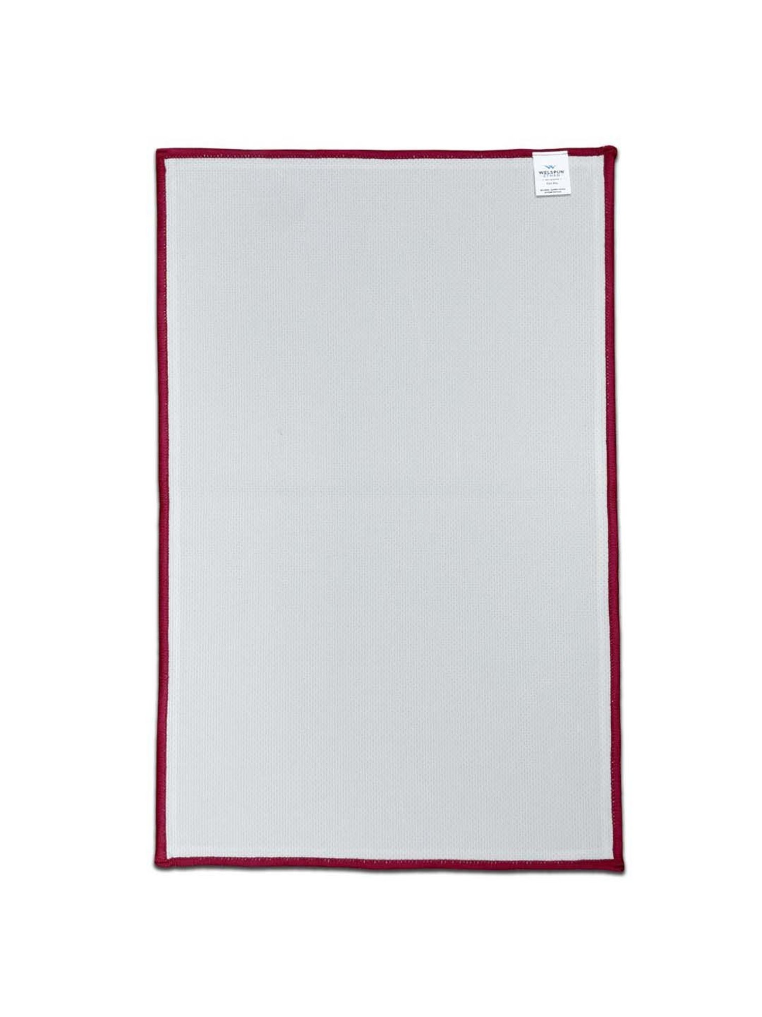 Welspun ETHAN Red & Grey Polyester 1306 GSM Large Foot Mat