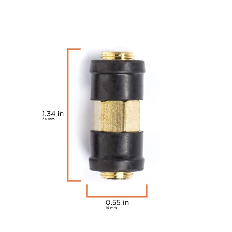 Gold Weather Sealed Coaxial Extension Coupler | 50 Pack | Cable Extension Adapter Barrel Splice Coupler | Connects Two Coaxial Video Cables Female to Female Connector 3GHz Rated