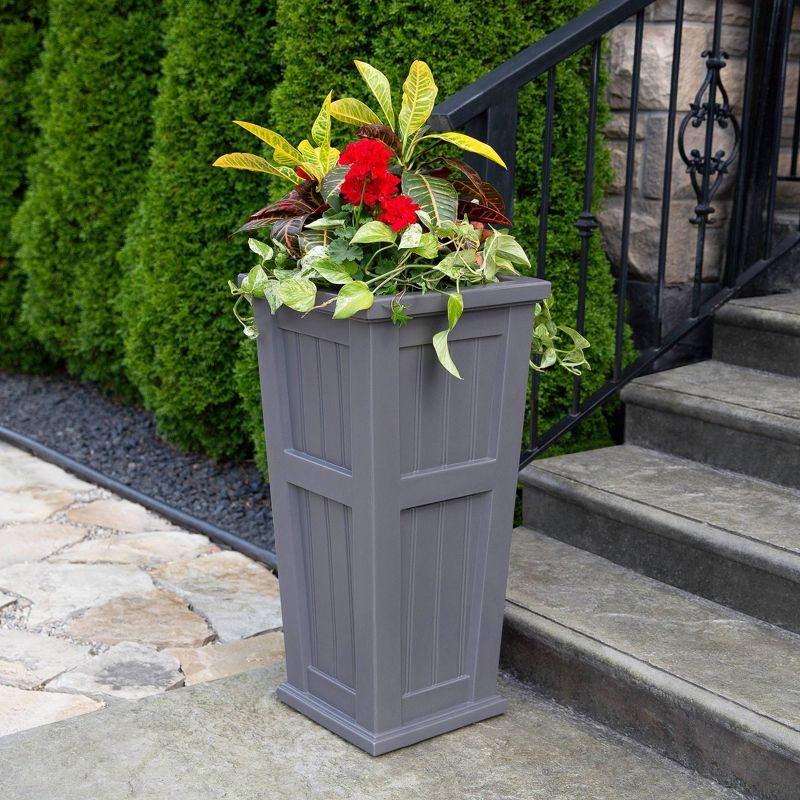 32" Cape Cod Tall Planter Graphite Gray - Mayne