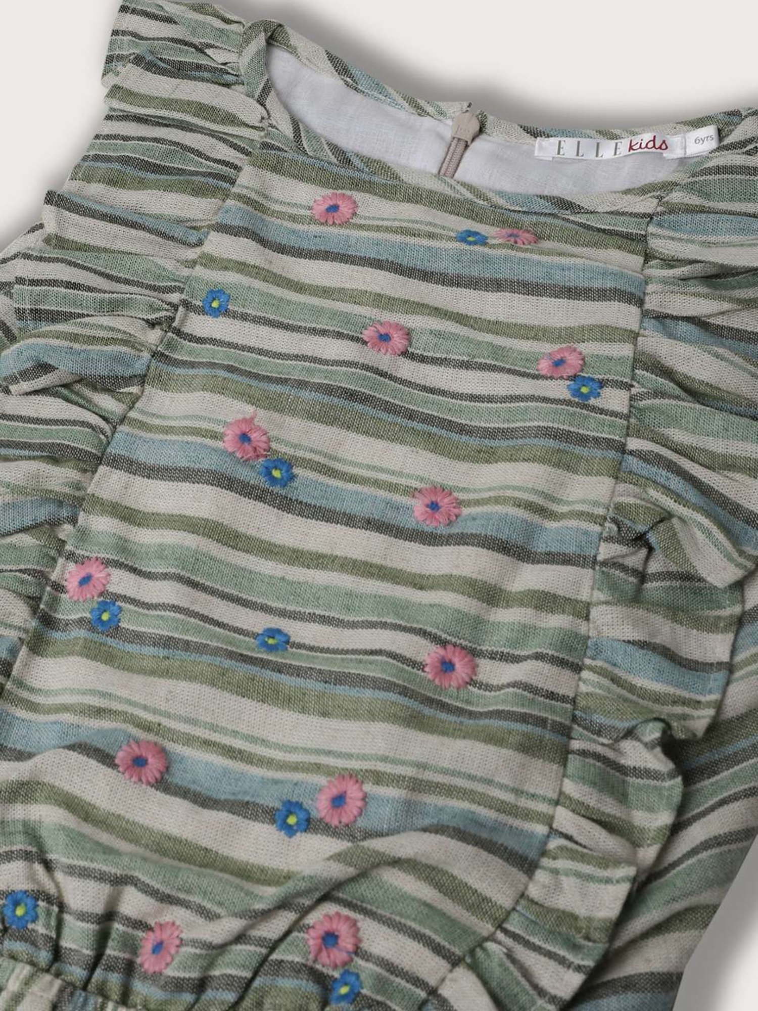 Elle Kids Multicolor Cotton Striped Jumpsuit