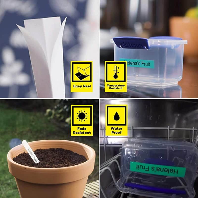 For brother Tze631 047 Inch 262feet 12mm8mp touch laminated Black on Yellow Standard Replace Waterproof Label Tape maker PTH110PTD200PTD210PTD400PTD600PT1280PT12902PACK