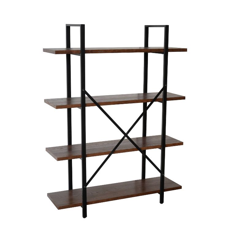 54.9" Graham 4 Shelf Etagere Bookshelf Walnut Brown - Summerland Home