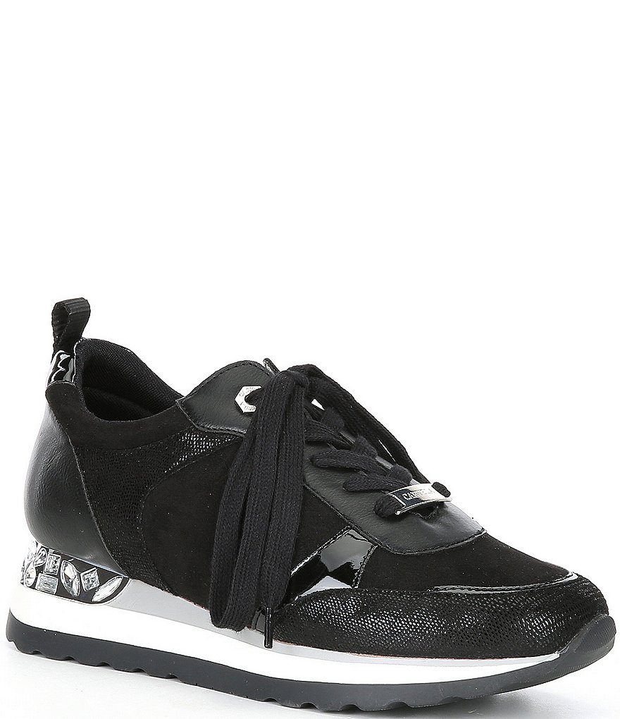 Donald Pliner Pelham Neoprene Mixed Leather Slip-On Wedge Sneakers