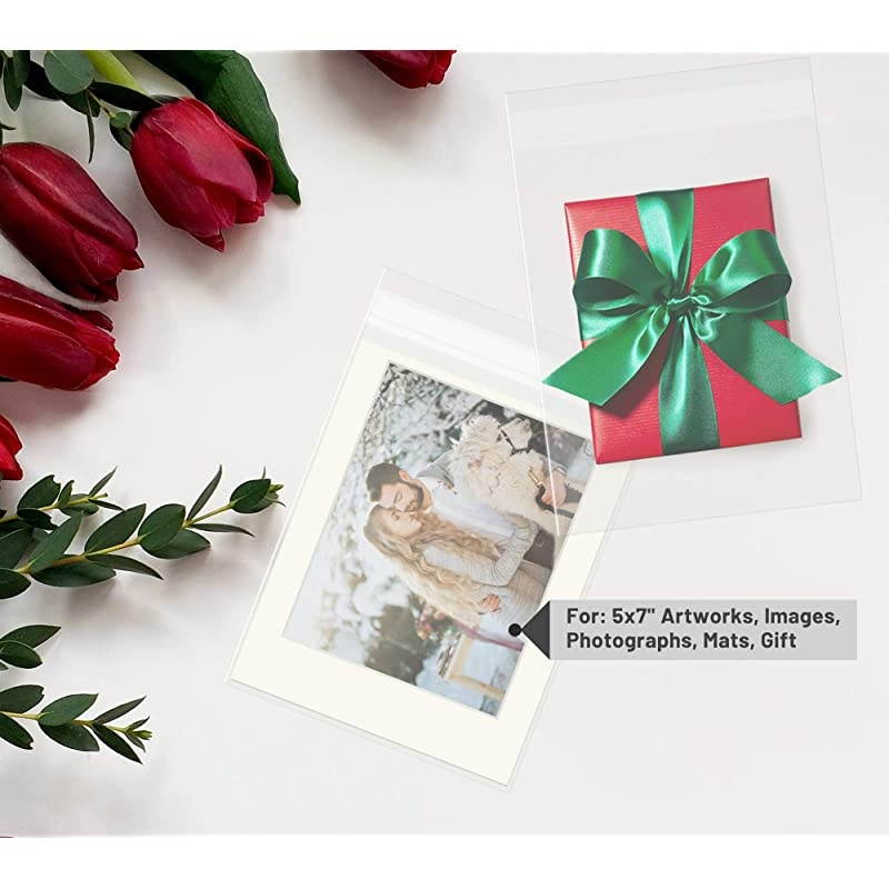 100 5 1/4 X 7 1/8 Clear Bags for 5x7 Photo Mats