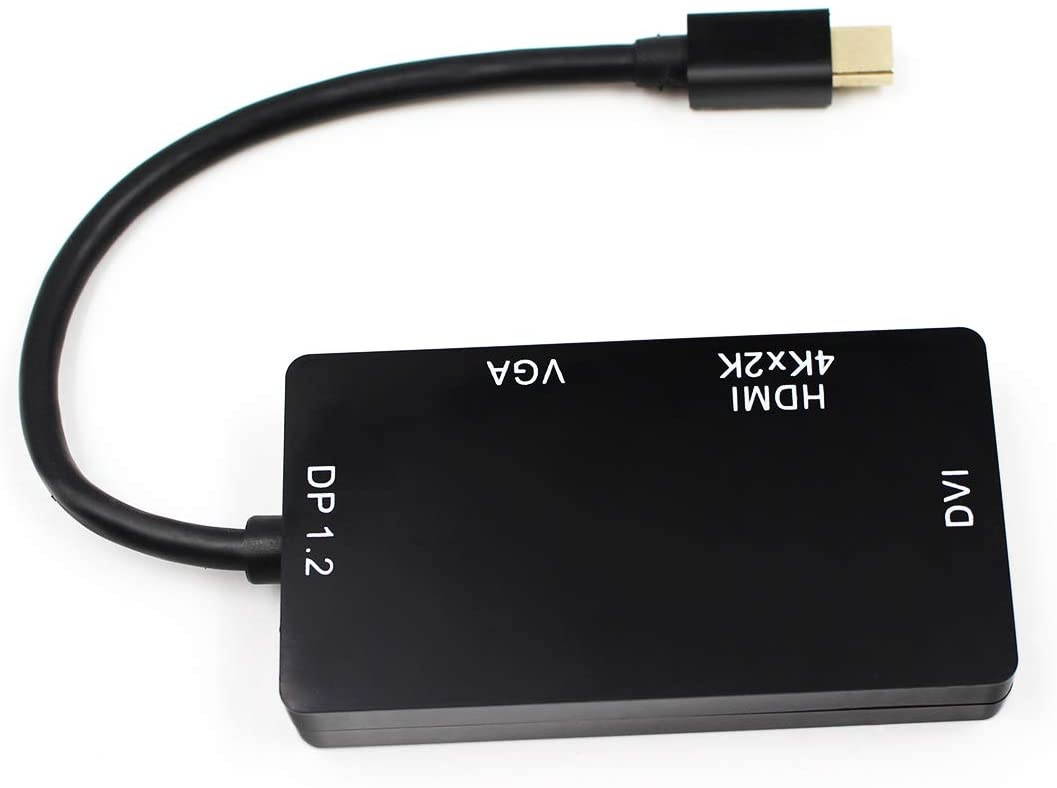 Mini Displayport to HDMI/DVI/VGA Adapter Converter Cable, 3-in-1 Mini DP Displayport Adapter, Support 4K x 2K Resolution for HDMI Port(Male to Female)