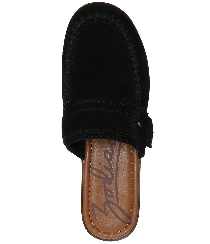 Zodiac Raine Suede Buckle Detail Block Heel Clogs