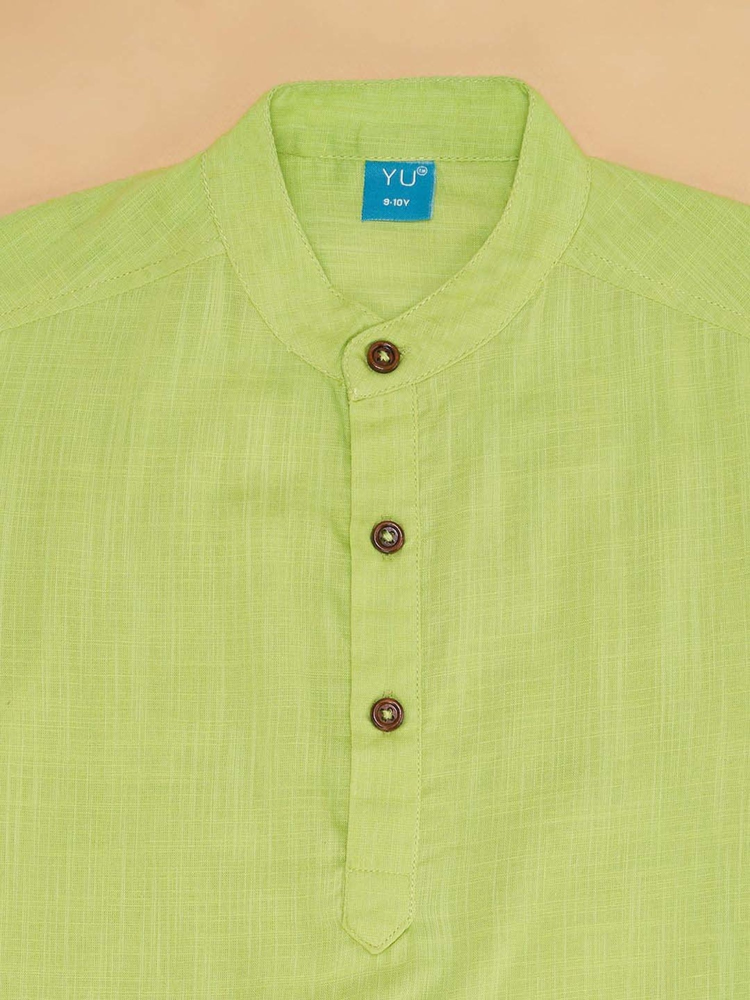 YU by Pantaloons Kids Green Cotton Regular Fit Full Sleeves Shirt