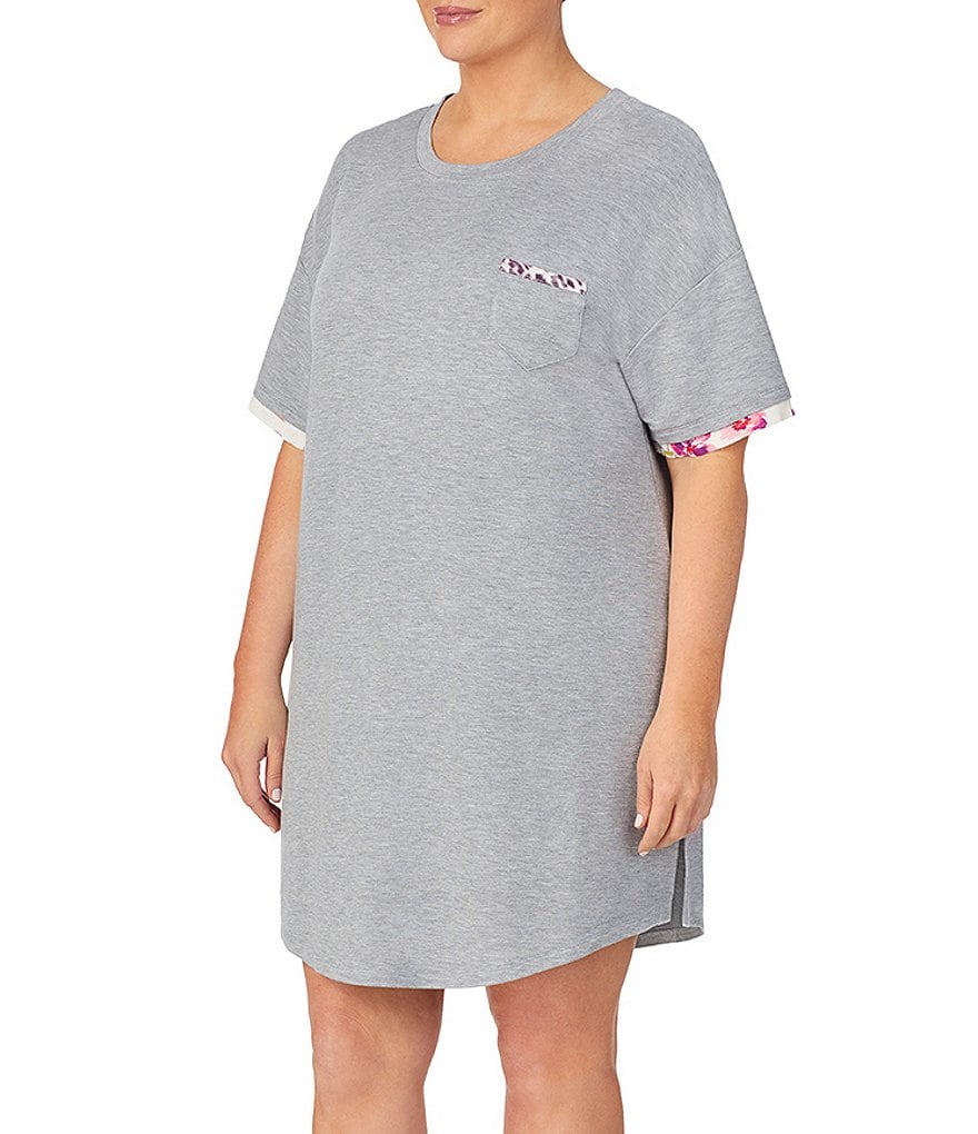 VAN WINKLE & CO. Plus Size Leopard Print Satin Maxi Chemise