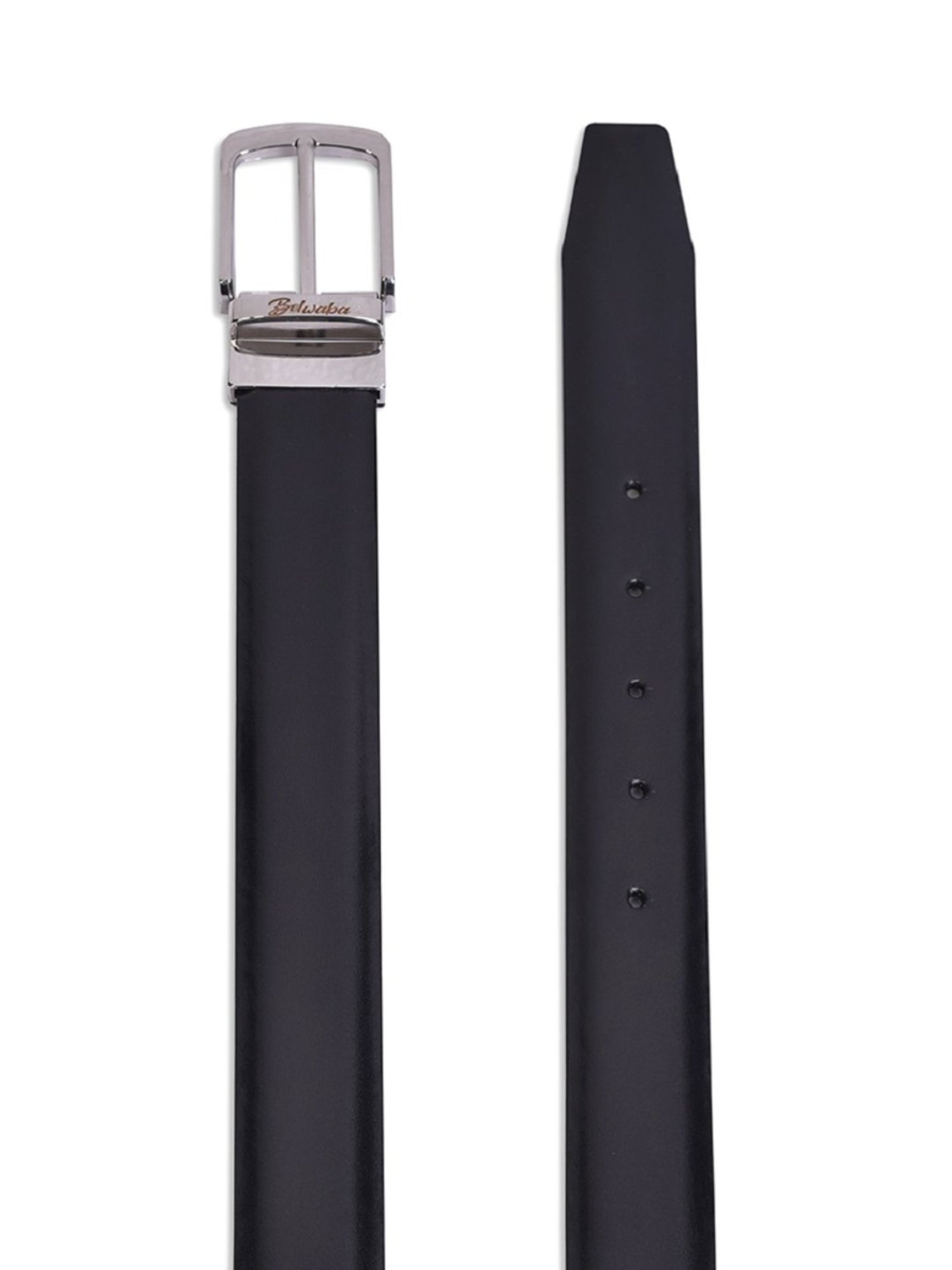 BELWABA Tan & Black Formal Reversible Leather Belt for Men