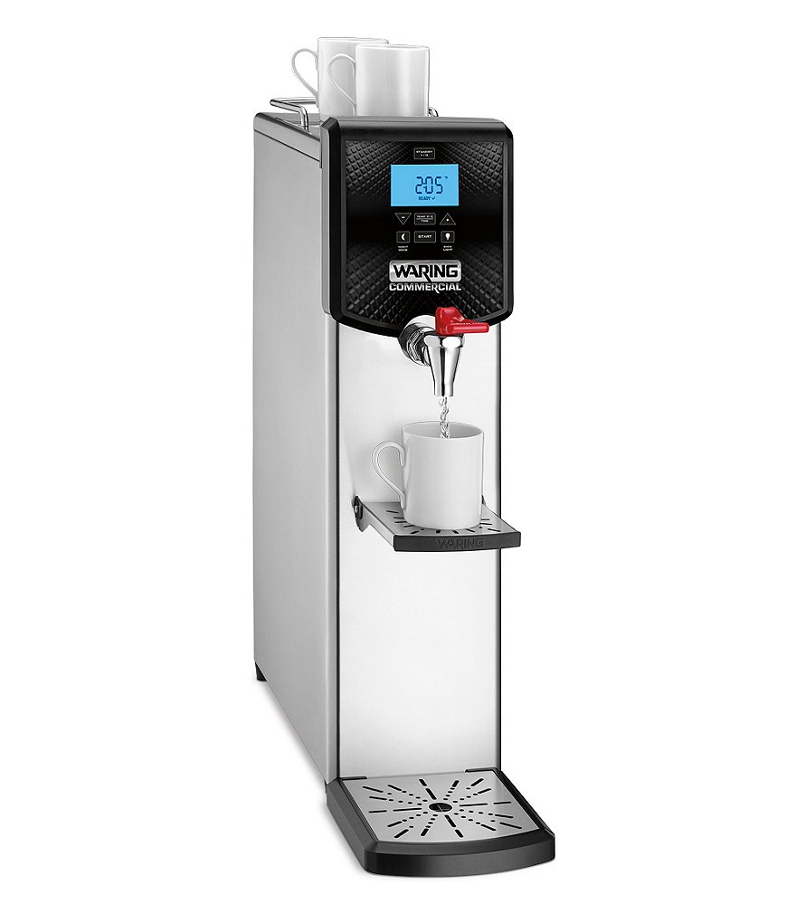 Waring Commercial 5-Gallon Countertop Stainless Steel Auto-Refill Programmable Hot Water Dispenser with LCD Display, 120V