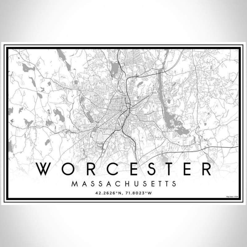Worcester - Massachusetts Classic Map Print