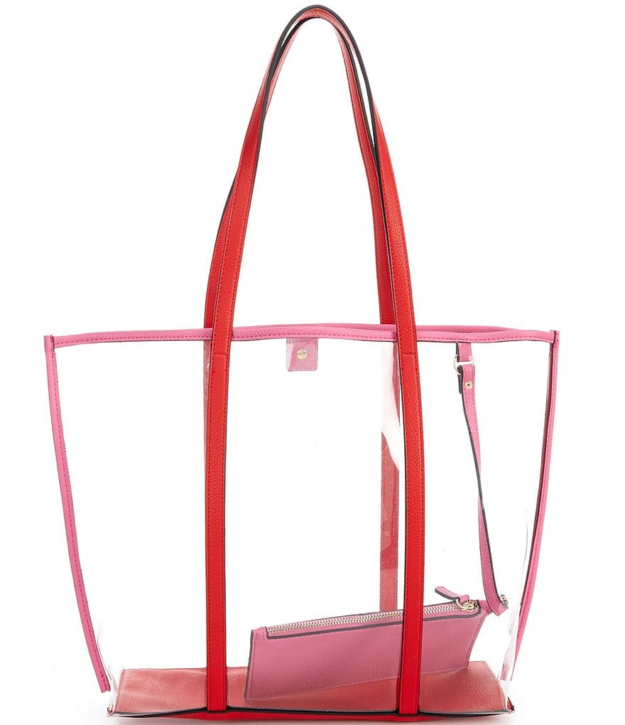 Kate Landry Clear Colorblock Block Tote Bag