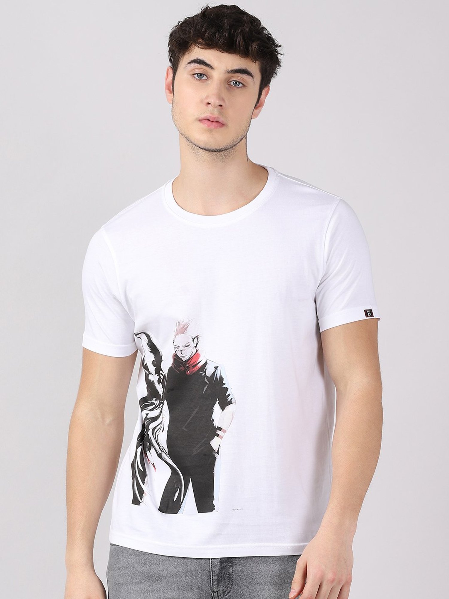 Bushirt White Cotton Crew T-Shirt